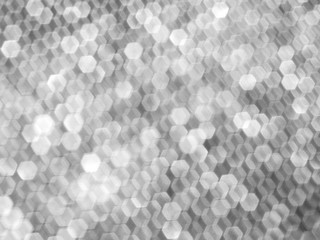 Silver christmas background with bokeh lights