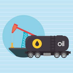 Naklejka premium Oil truck isolated icon design, vector illustration graphic 
