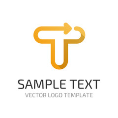 Vector logo template T