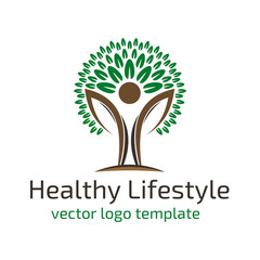 Healthy lifestyle logo