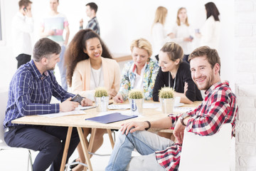 Unusual business meeting