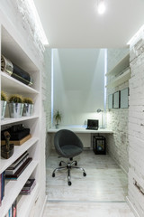 White office in industrial style idea