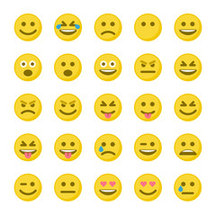 Set of yellow smileys
