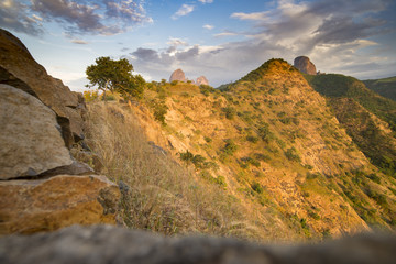 Sunset in the Simien Mountains National Park in Northern Ethiopia