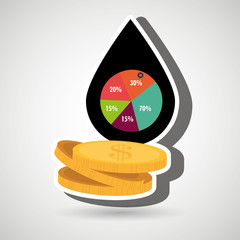 oil and currency isolated icon design, vector illustration  graphic 