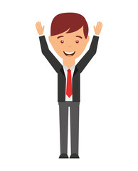 Fototapeta premium businessman avatar isolated icon design