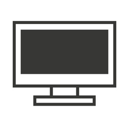 computer monitor isolated icon design