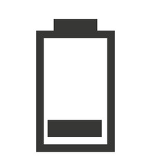 low Battery status isolated icon design