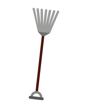 gardening rake isolated icon design