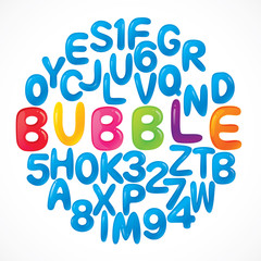 Bubble alphabet set