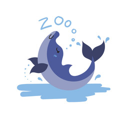 Set of Cute Vector Zoo Animal. Kawaii eyes and style. 