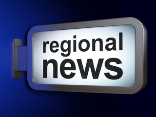 News concept: Regional News on billboard background