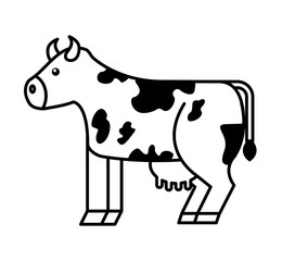 cow isolated icon design