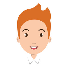 Young boy colorful cartoon design, vector illustration graphic.