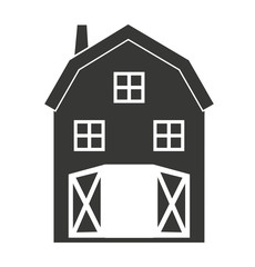 stable farm isolated icon design