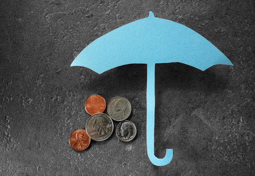 Umbrella over money