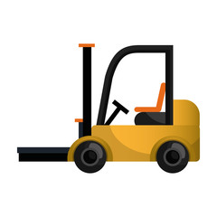 Construction vehicle machinary isolate flat icon, vector illustration.