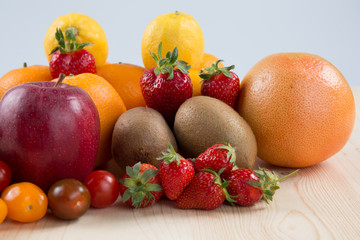 Mix fruits background.Healthy eating, dieting concept, clean eating.