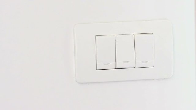 On and Off Power Switch With Human Finger.