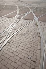 Obraz premium Tram Tracks, Rotterdam