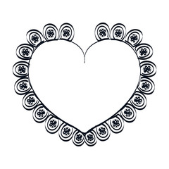 Obraz na płótnie Canvas Decorative and beautiful heart design, vector illustration graphic.