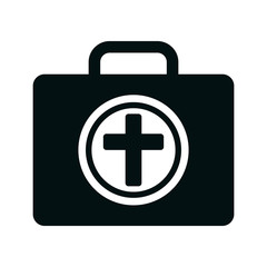 Obraz premium Medical healthcare isolated flat icon, vector illustration graphic.