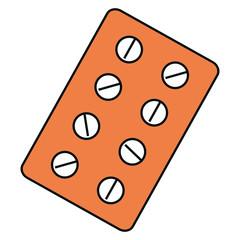 Medical healthcare medicine isolated flat icon, vector illustration graphic design.