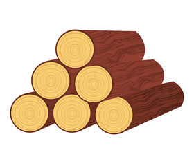 wood trunk isolated icon design