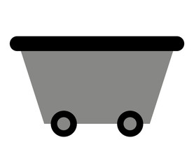 mining cart isolated icon design