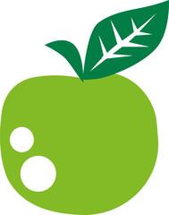 Green Apple with vitamins