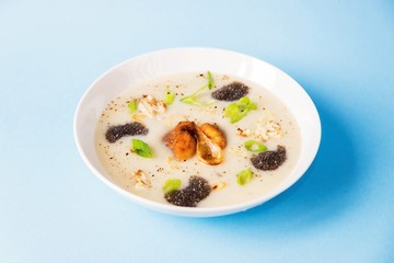 Creamy cauliflower soup.