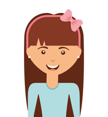 woman avatar isolated icon design