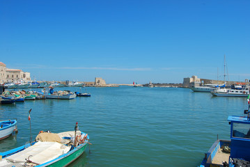 Boats moored in the port of Trani - Apulia - Italy