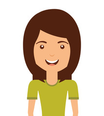 woman avatar isolated icon design