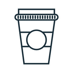 Delicious and fress coffee isolated flat icon, vector illustration graphic design.