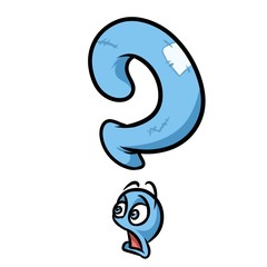 funk question cartoon illustration isolated image character

