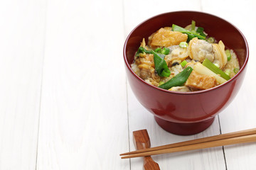 Fukagawadon, miso taste simmered clams rice bowl, Japanese traditional food
