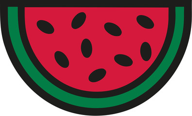 Watermelon cartoon style