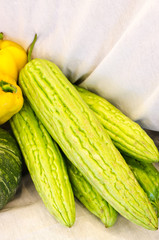 Momordica charantia often called bitter melon,big gourd