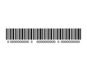 Bar code with serial number black and white icon, vector illustration graphic design.