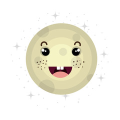 Plant of milky way galaxy, colorful isolated flat icon vector illustration graphic.