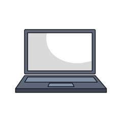 Personal computer laptop device, isolated flat icon vector illustration graphic design.