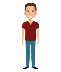 Young male cartoon design, vector illustration graphic icon.