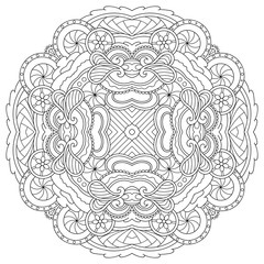Black and white mandala.