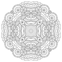 Black and white mandala.