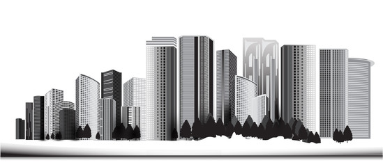 Fototapeta na wymiar Vector Design - eps10 Building and City Illustration, City scene
