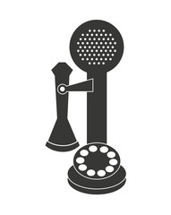 old telephone isolated icon design