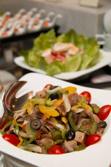  roast beef salad With mixed vegetable