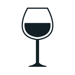 Wine theme icon design in black and white colors, vector illustration graphic design.
