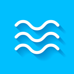 waves vector outline modern minimal icon